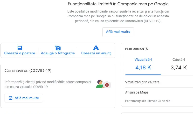 Optimizarea contului Google My Business - considerat cel mai valoros serviciu de marketing local